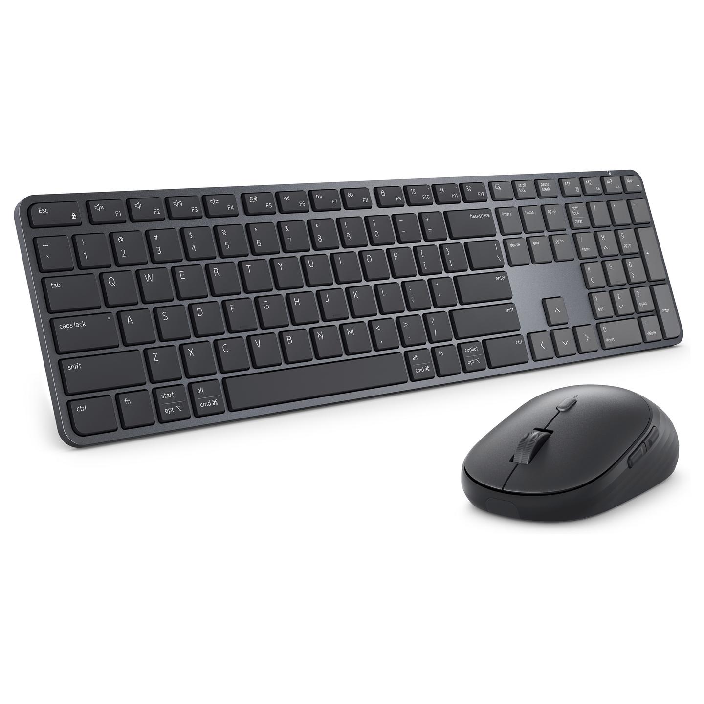 Combo (Tastierë & Maus) Dell Pro 7 Slim KM726, Full Size, QWERTZ Gjerman, RF Wireless + Bluetooth, Scissor, 16 Hotkeys - Zezë