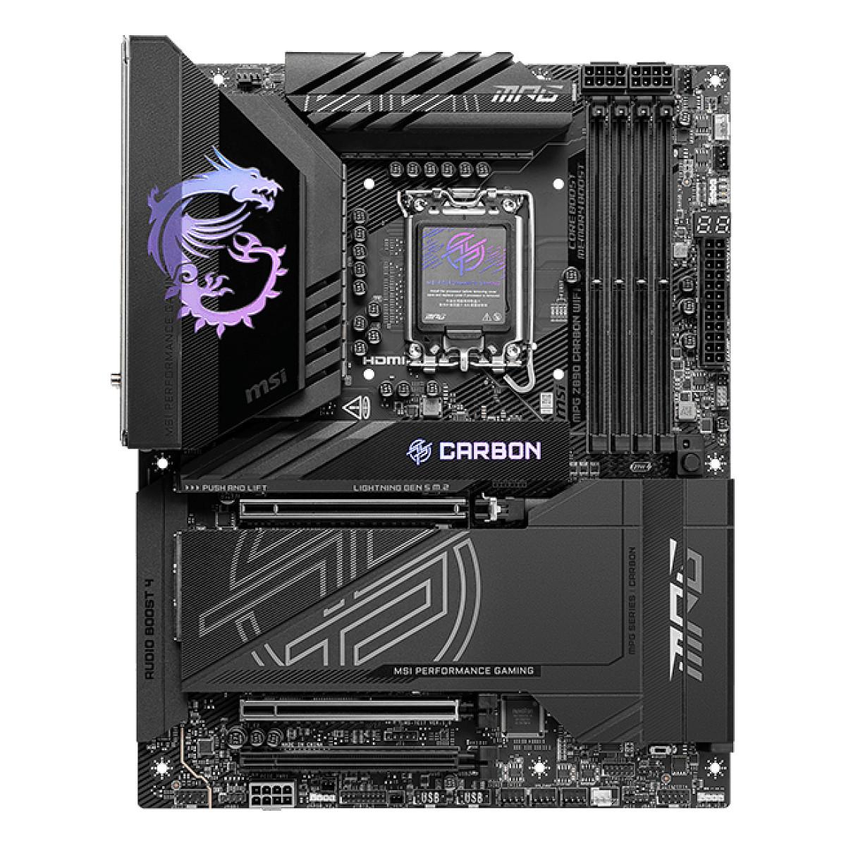 Pllakë Amë MB Intel MSI MPG Z890 CARBON WIFI, LGA1851, Z890, ATX, DDR5, WiFi 7 - 2