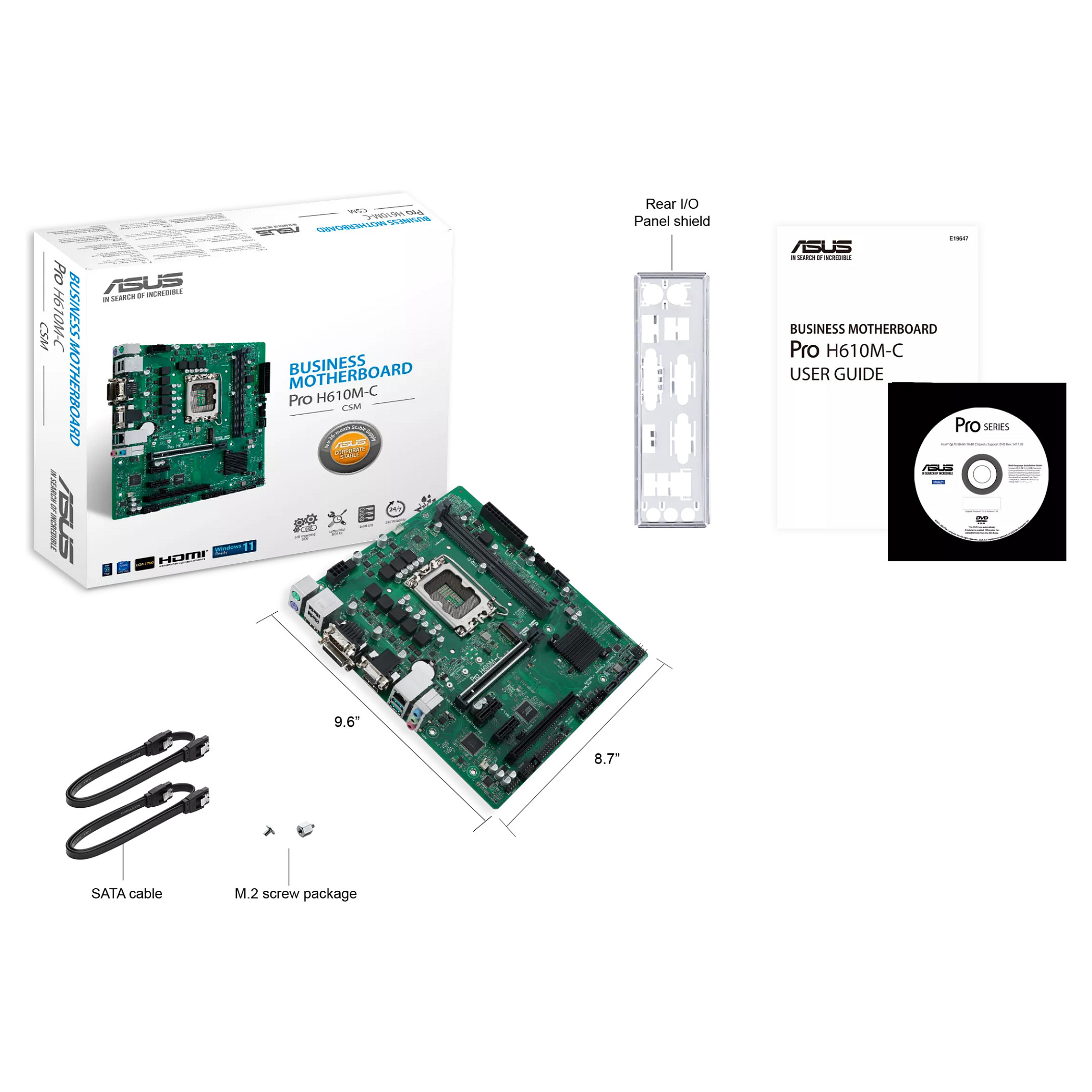 Pllakë Amë ASUS PRO H610M-C-CSM - 8