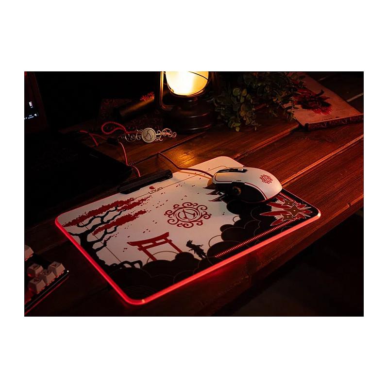Mauspad Lexip X Ubisoft, Assassin’s Creed Shadows, Hard Surface, LED Backlighting, USB, 35 × 28 cm - Shumëngjyrësh - 4