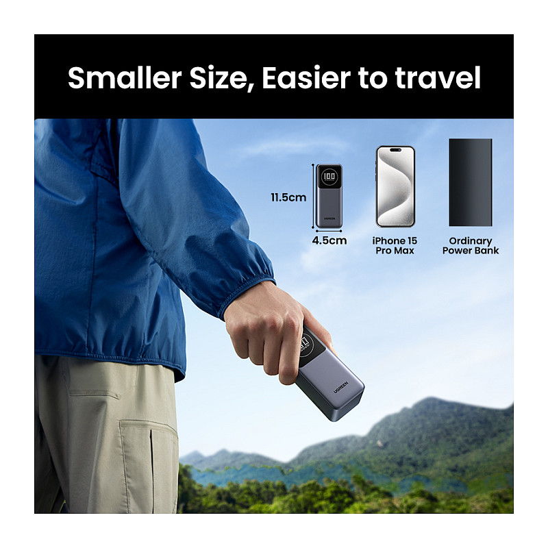 Powerbank Ugreen 12000mAh / 100W Fast Charging - Gri - 9