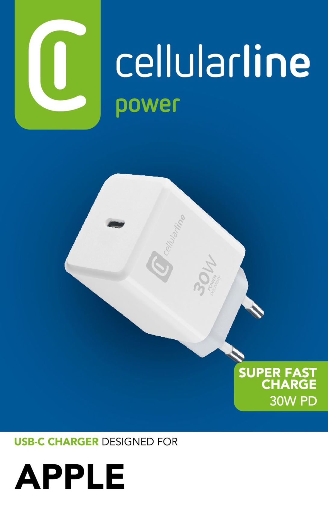 Adapter Cellularline / USB-C / 30W / Power Delivery - Bardhë