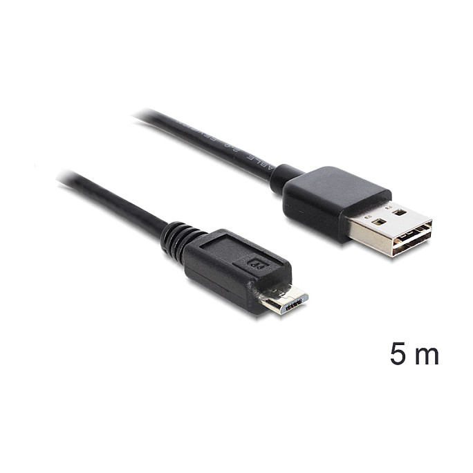 Kabllo USB DELOCK EASY USB 2.0‑A → Micro‑B Male / 5 m - 1