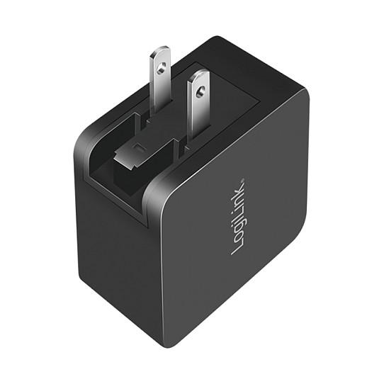 Karikues LogiLink PA0302, USB-C, GaN, 65 W, PD 3.0, adaptorë ndërkombëtarë - Zezë - 3