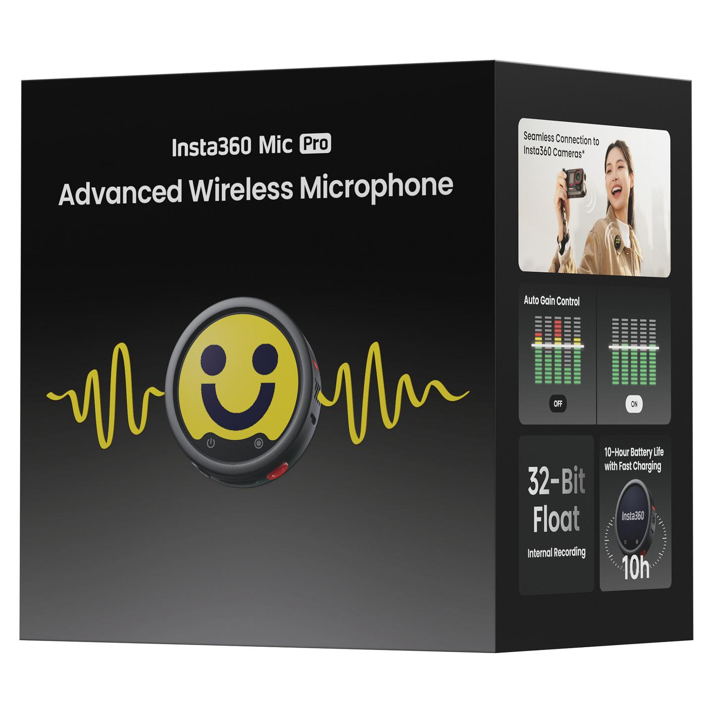 Aksesor për Mikrofon Insta360 Mic Pro Transmitter / 3 Mikrofona / 48 kHz / 32-bit Float / 32GB - Grafit - 11