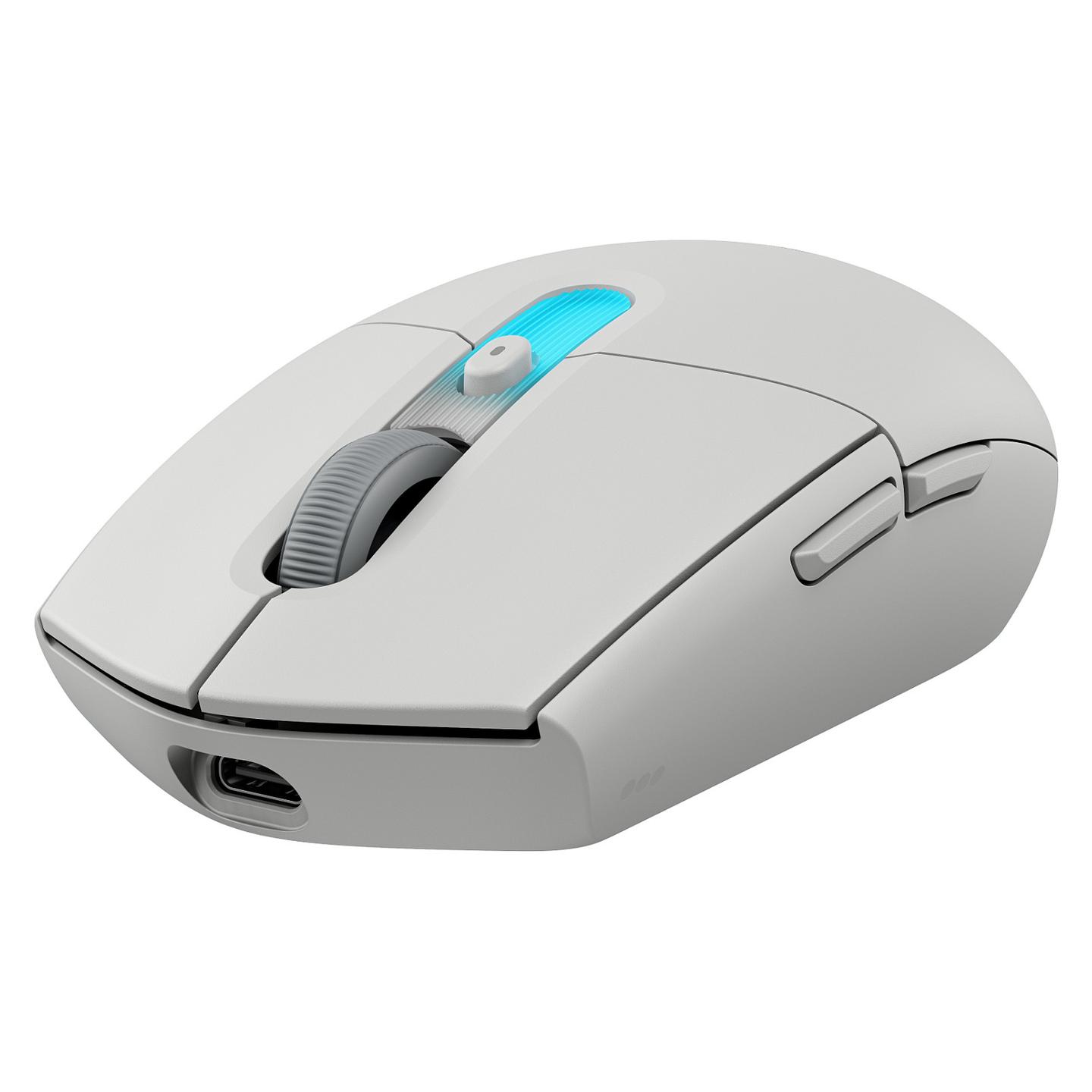 Maus Gaming Logitech G305 X SUPERLIGHT, Wireless, HERO 44K, 44000DPI, 6 Butona, Bluetooth + LIGHTSPEED 2.4GHz - Bardhë