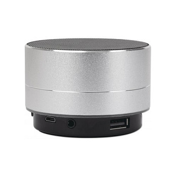 Altoparlant Bluetooth MANHATTAN metalik LED me dritë shumëngjyrëshe / kontrolle, portë USB-A / MicroSD / 3.5 mm / argjend - 2