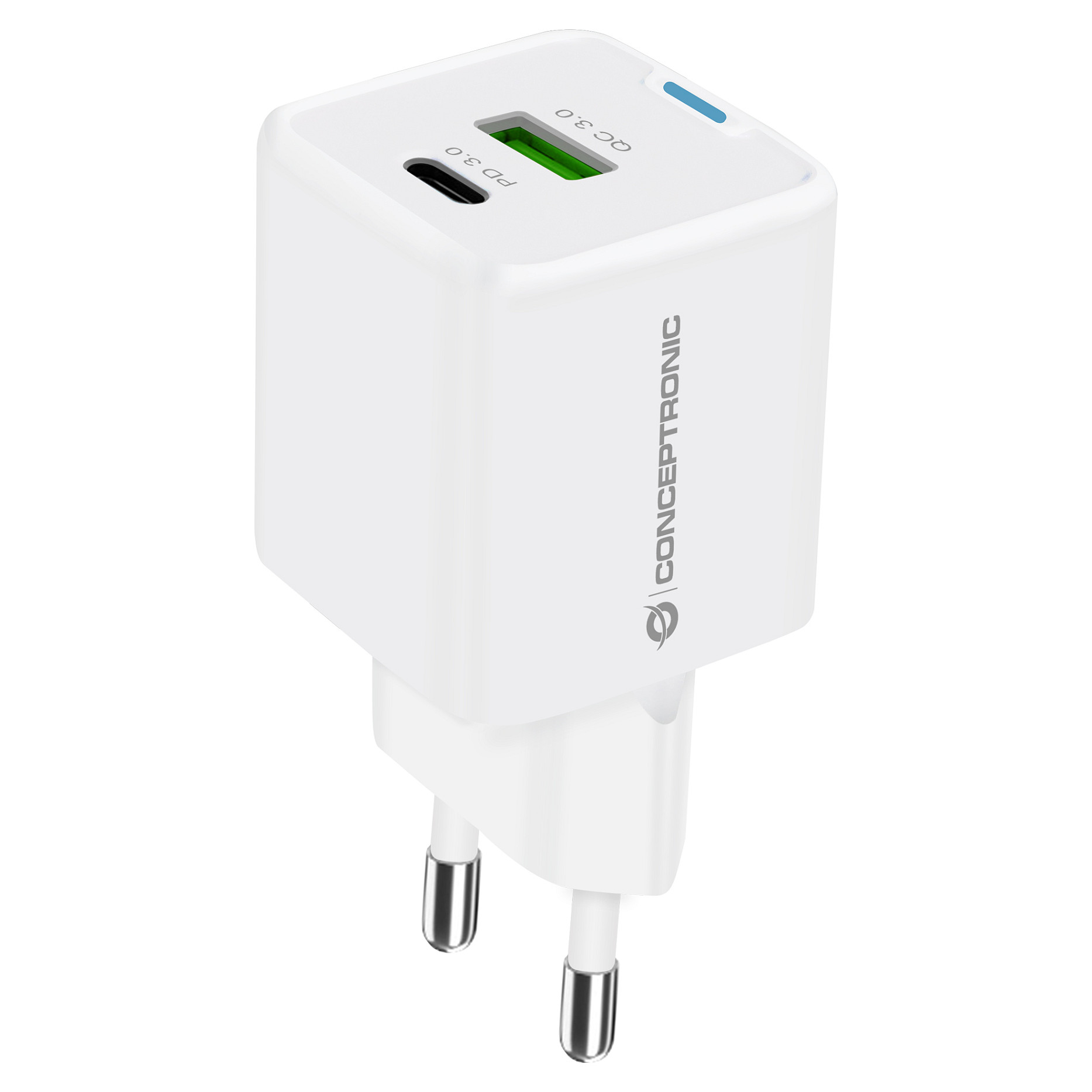 Adapter  Conceptronic 2-Port GaN Charger 3-in-1 / 33W / PD 3.0 / PPS – Bardhë - 2