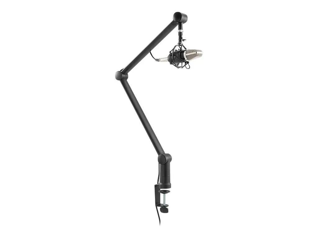 Mbajtëse për Mikrofon LogiLink AA0127 / 3/8" & 5/8" / 360° / Krah i Palosshëm / Montim në Tavolinë - Zezë