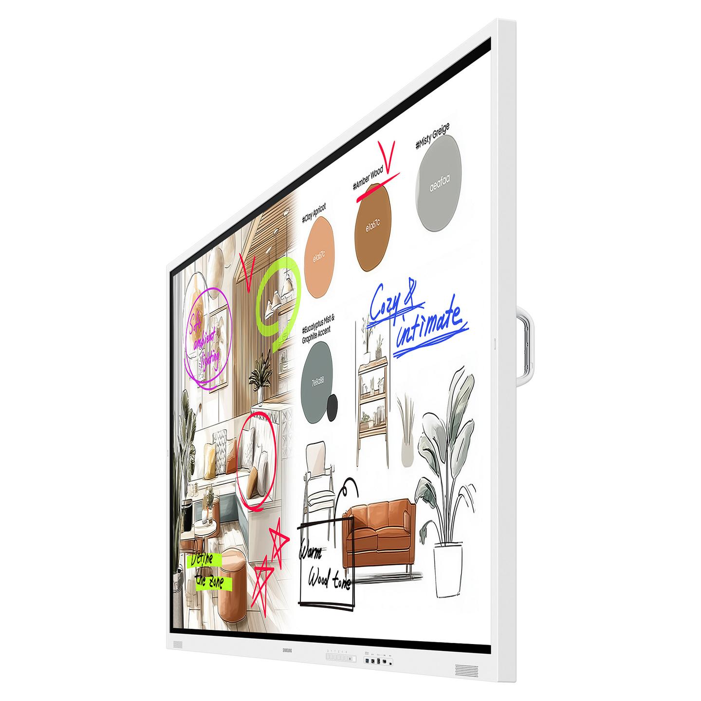 Interaktiv (Smart Board) Samsung Flip WM75FX, 75", 4K UHD VA, Touch, 8GB, 64GB, 2× HDMI, USB-C, 2× USB - Hiri/Bardhë - 9