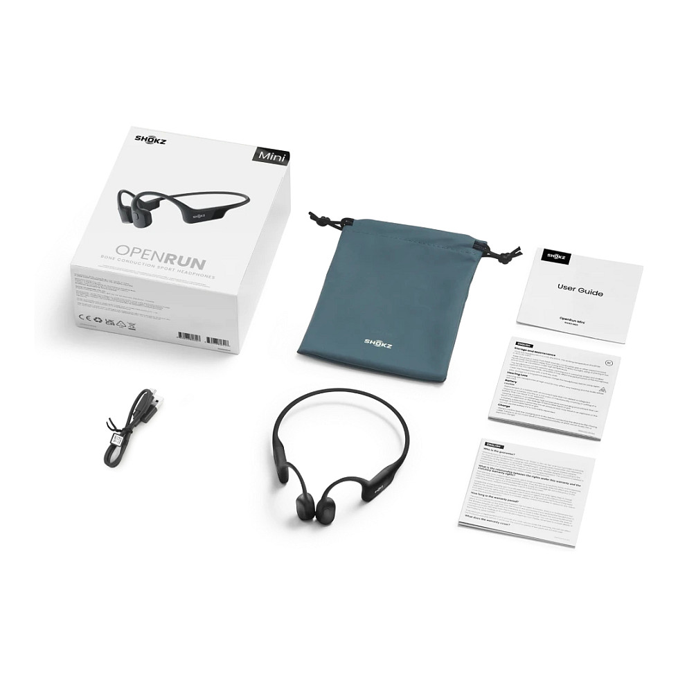 Kufje pa kabllo Shokz OpenRun Mini Black Bluetooth Wireless Bone Conduction Headset - 5