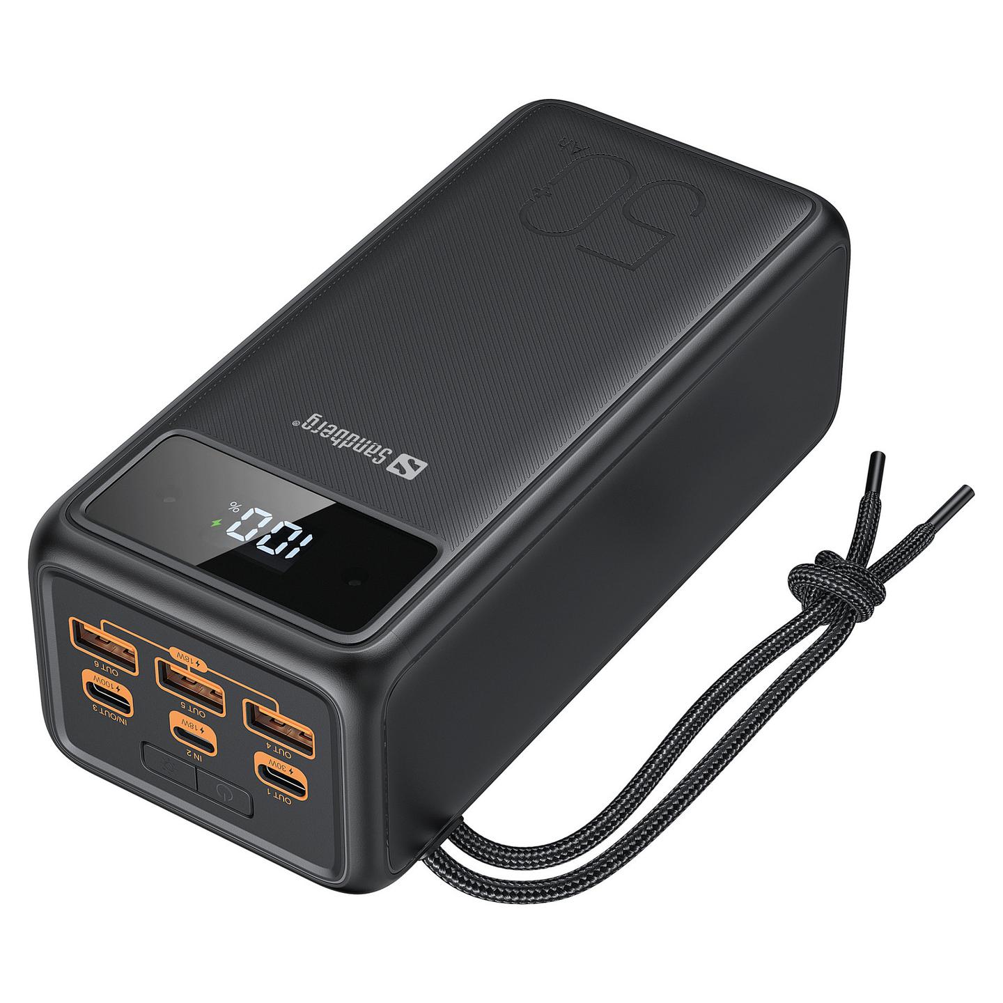 Powerbank Sandberg USB-C PD 130W 50000 / 50.000mAh / 130W / 2x USB-C + 3x USB-A / PD - Zezë