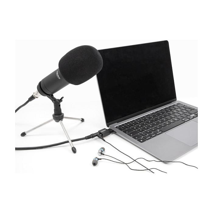 Karta e Zërit USB DeLOCK 67128, USB-C Mashkull, 2x 3.5mm Femër, 16-bit, 48kHz, Plug & Play - Zezë - 3