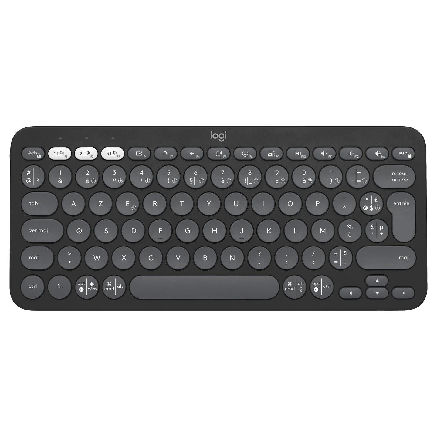 Tastierë pa kabllo Logitech Pebble Keys 2 K380s, Bluetooth, Mini, 84 Taste, Scissor Switch, AZERTY French – Zezë