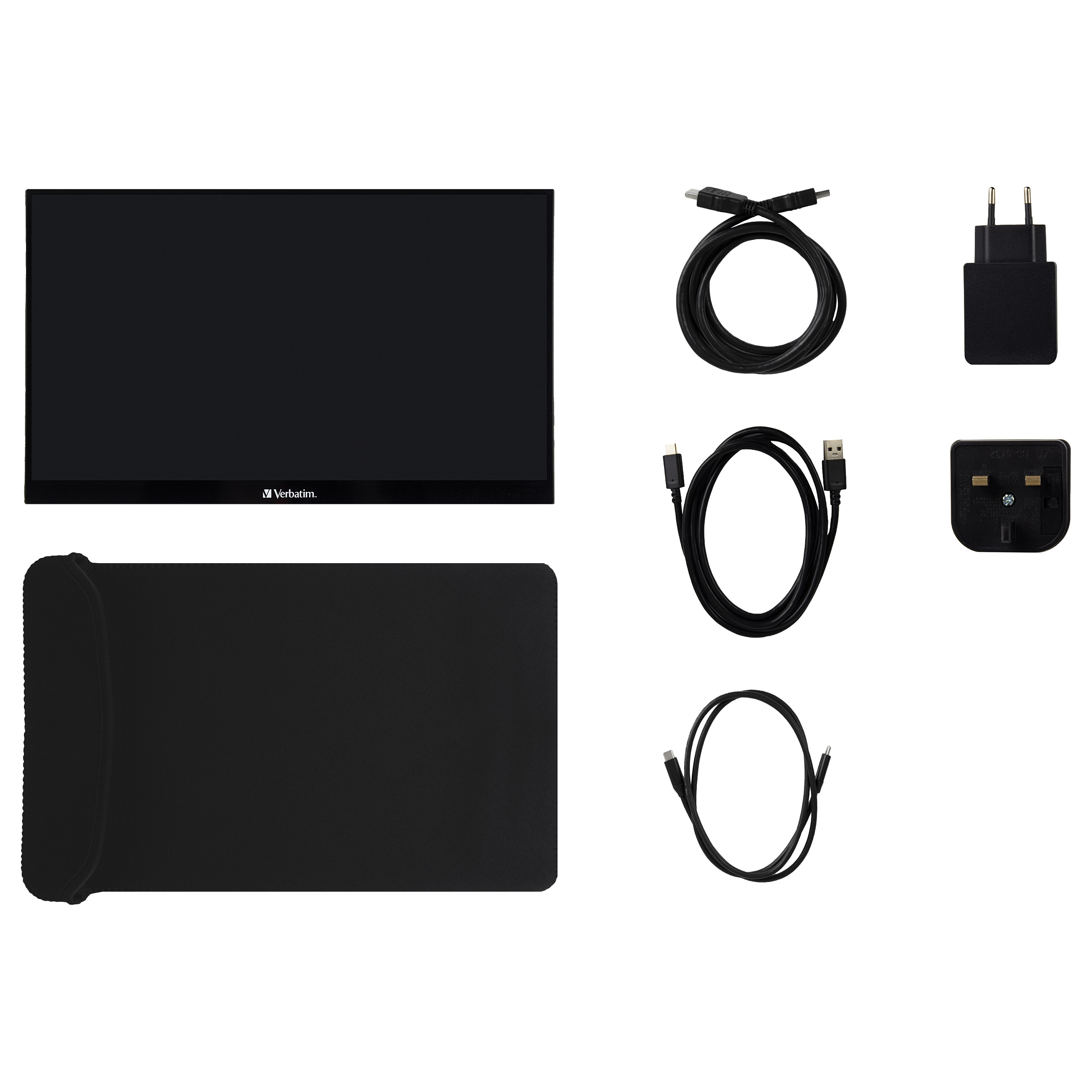 Monitor Verbatim PMT-14 / 14″ / FHD TFT/IPS LCD Touchscreen / 6ms / HDMI + USB-C - Zezë - 3