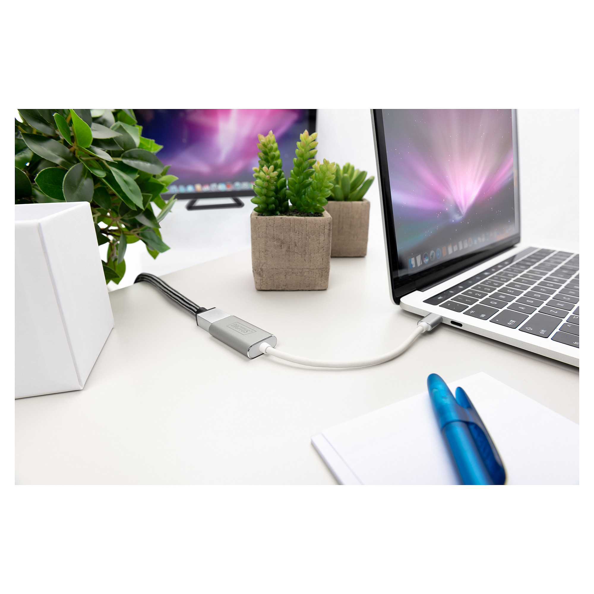 Adapter USB 3.0/C DIGITUS → HDMI 4K / AG9310 - Argjend / Bardhë - 5