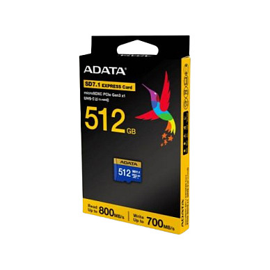 Kartë Memorie SD ADATA Premier Extreme microSDXC 512GB SD7.1 UHS-I U3 V30 A2 – Blu/Verdhë - 2