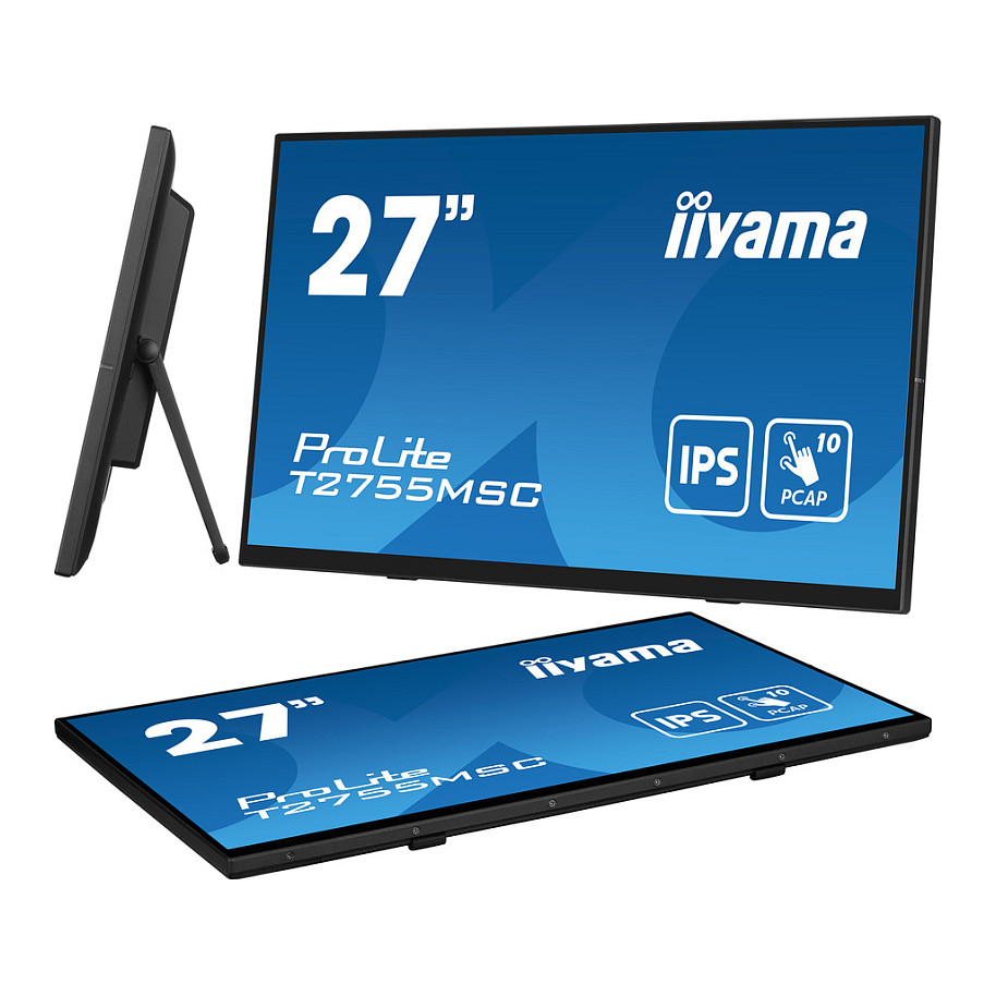 Monitor iiyama 68.6cm/27" (1920x1080) iiyama ProLite T2755MSC-B1 16:9 FHD IPS Touch 5ms 60Hz HDMI DP USB Speaker Zi - 12