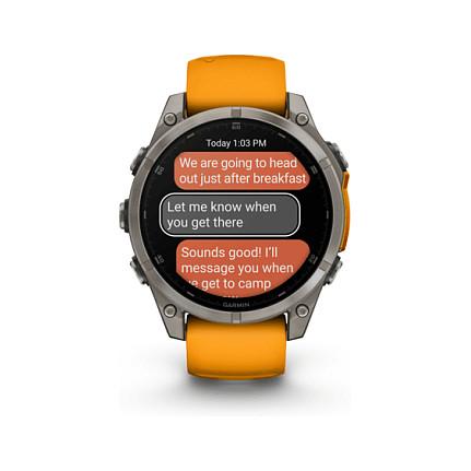 Orë e Mençur Garmin fēnix 8 AMOLED Sapphire, 47mm, GPS Multi-Band - Portokalli/Hiri - 3