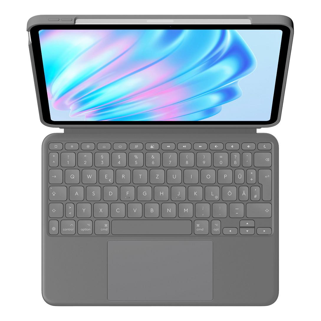 Tastierë për Tablet Logitech Combo Touch / iPad Air 11" / QWERTZ / Trackpad / Smart Connector / Backlit - Gri - 7