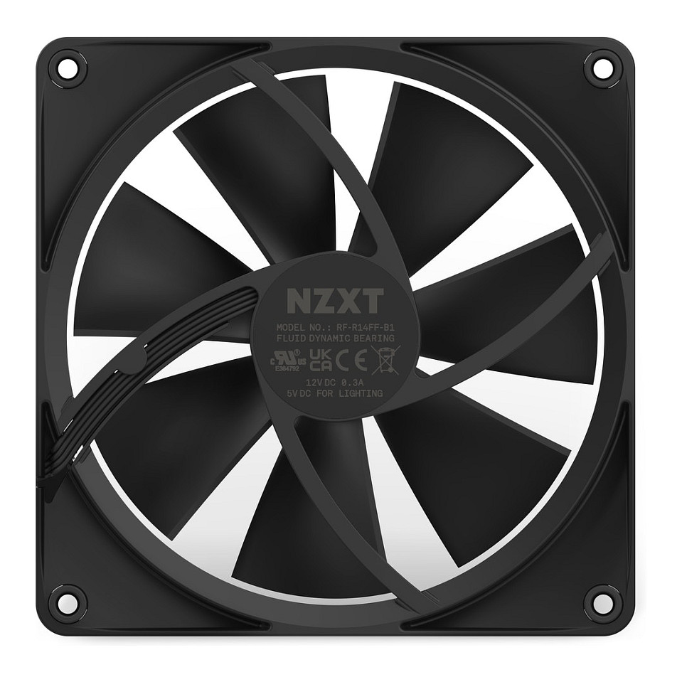 Ftohës për Kasë 140mm NZXT F140 RGB – Zezë