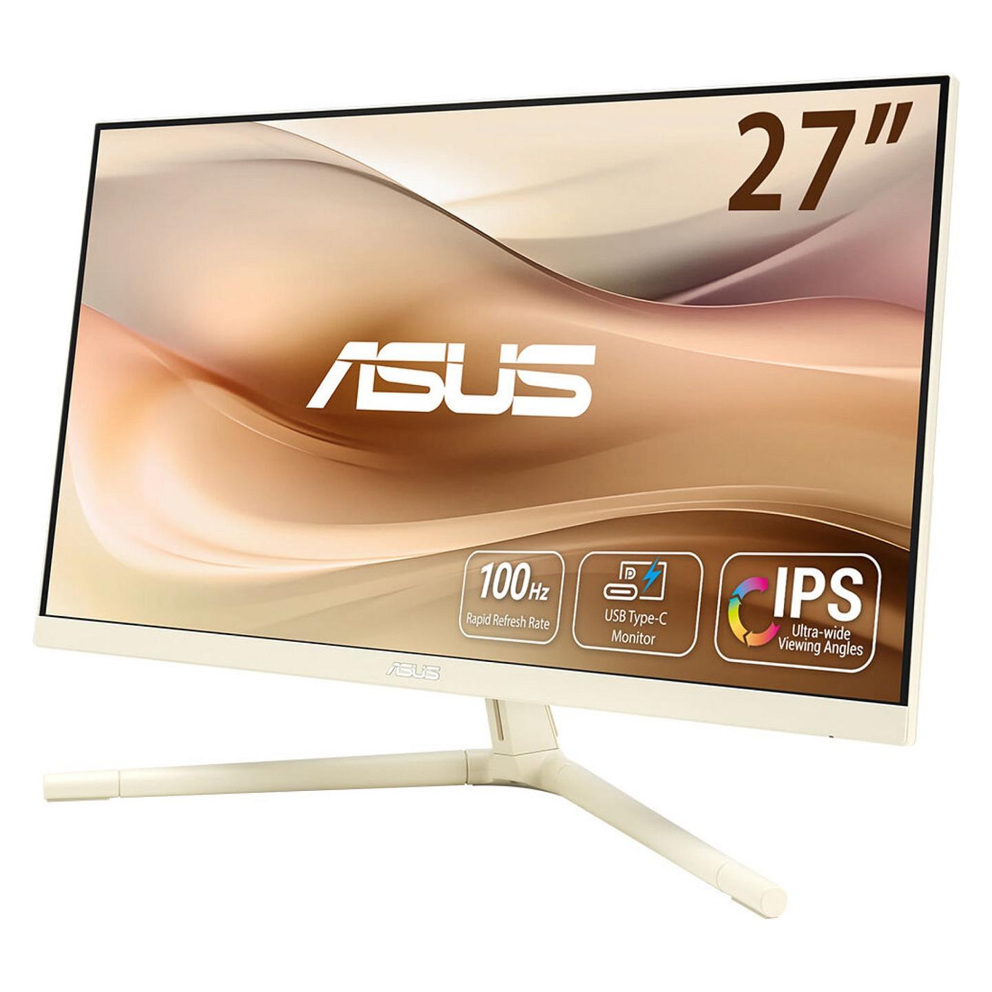 Monitor ASUS VU279CFE-M, 27", FHD IPS, 100Hz, 1ms, HDMI + USB-C - Krem - 2