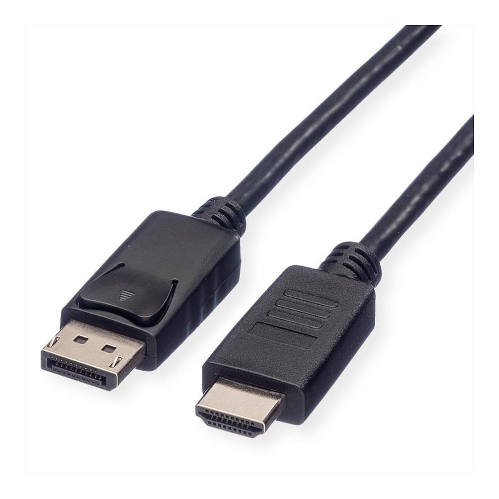 Kabllo DisplayPort ROLINE GREEN 11.44.5782 / DisplayPort 1.1 në HDMI / 3m / Full HD 60Hz - Zezë