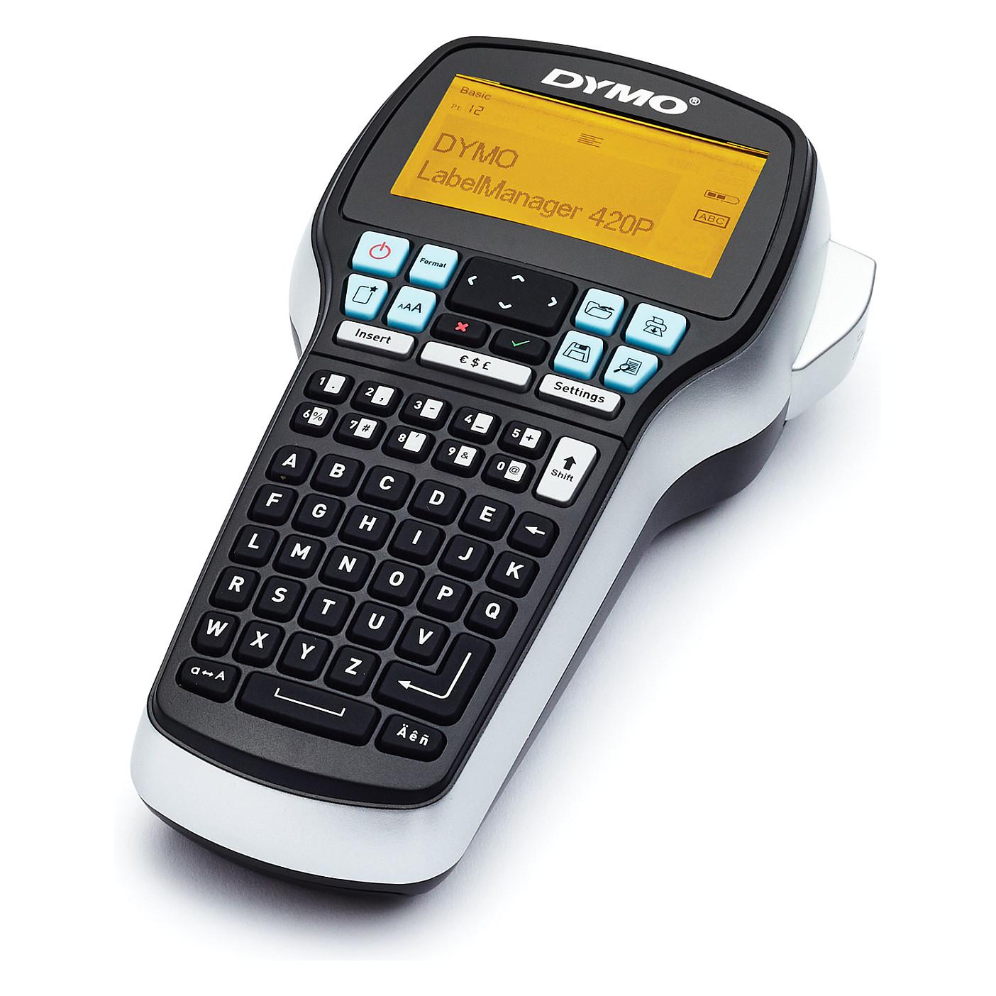 Printer etiketash DYMO LabelManager 420P, termik, tastierë ABC, ekran LCD me ndriçim, USB, bateri të rikarikueshme, kuti transporti, 4 shirita D1
