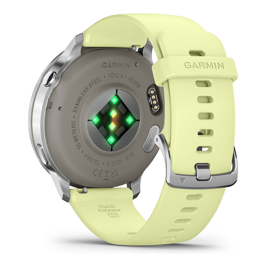 Orë e mençur Garmin Venu 4 Silikon Band / 45mm - Gri / Argjend / Verdhë - 5