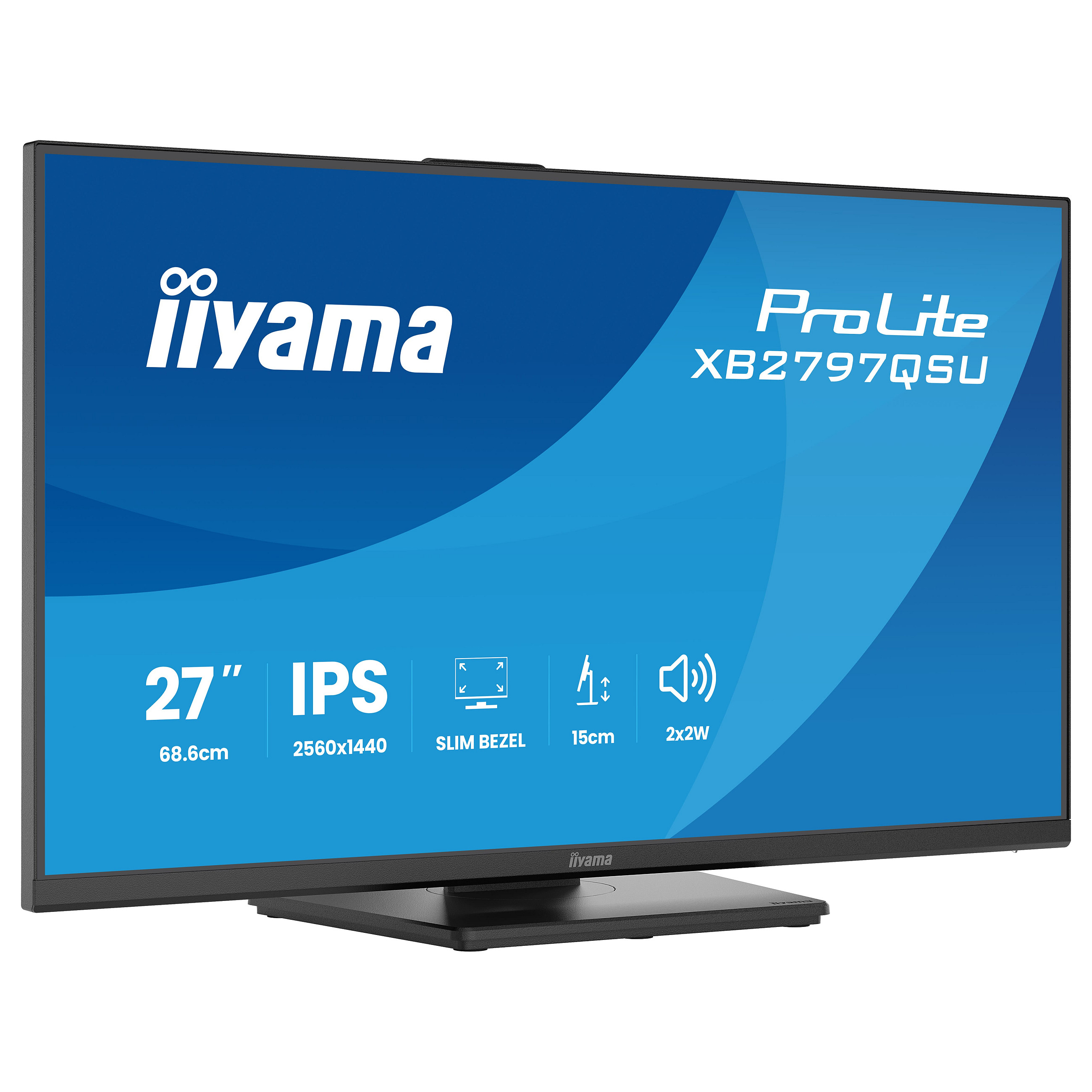 Monitor iiyama ProLite XB2797QSU-B1 / 27"/ Quad HD IPS LED / 75Hz / 1ms / HDMI+DP - Zezë - 9