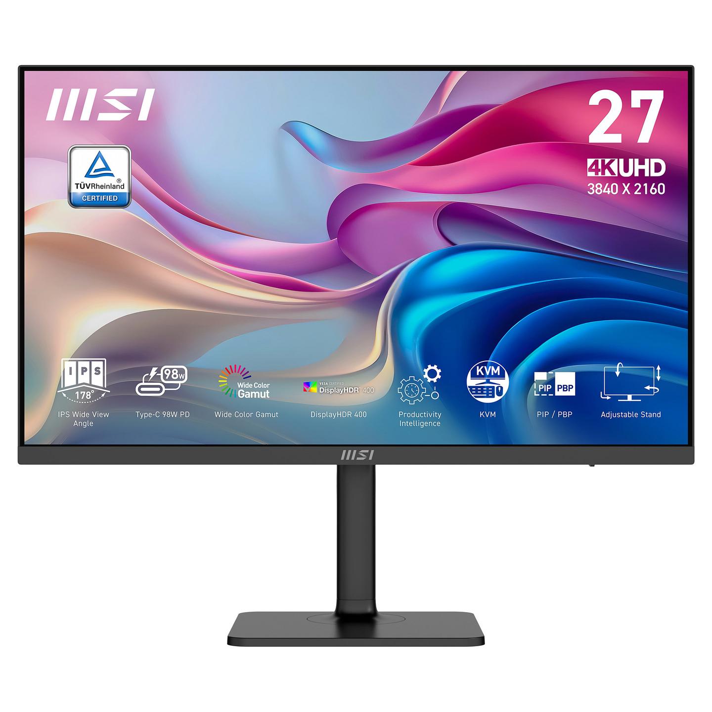 Monitor MSI Modern MD272UPHG / 27" / 4K UHD IPS / 60Hz / 4ms / HDMI+DP+USB-C - Zezë