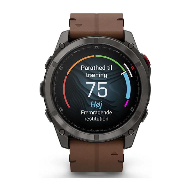 Orë e mençur Garmin fēnix 8 Pro, 51 mm, AMOLED, Sapphire, GPS Multi-Band, LTE, Satelit, 32GB – Gri/Kafe - 8