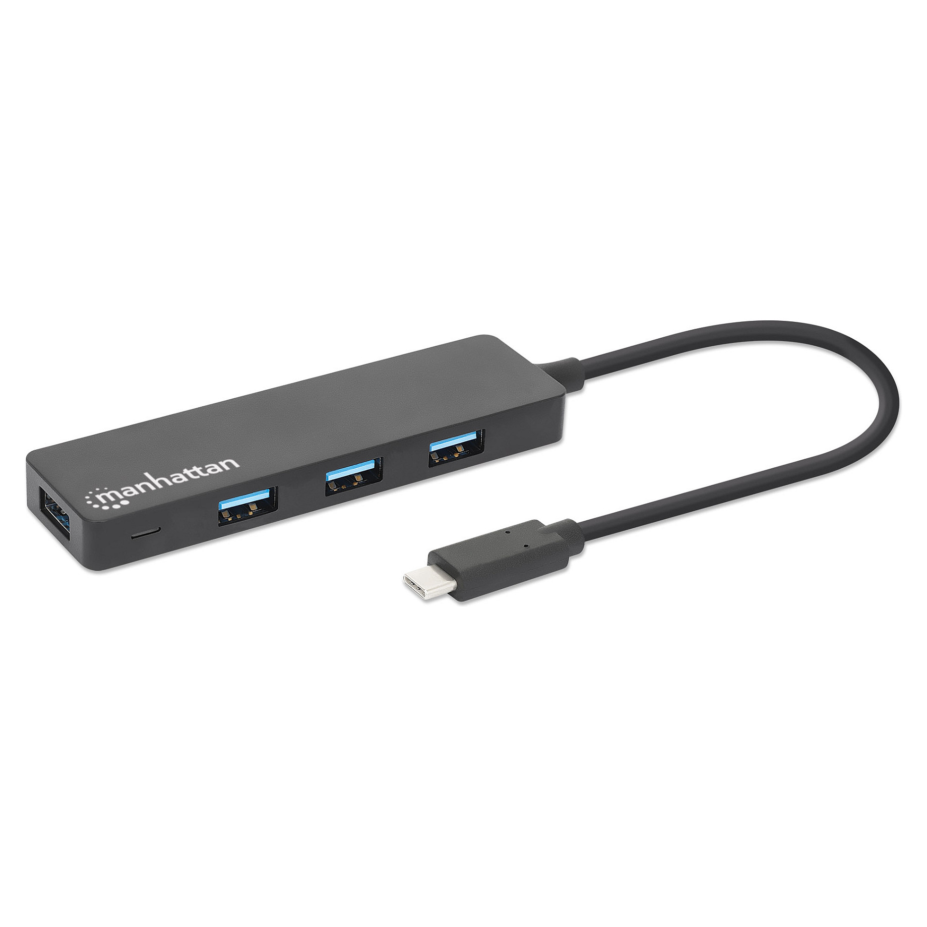 HUB Manhattan / 4‑Port / USB 3.2 Gen1 / USB‑C Male → 4x USB‑A Female - 1