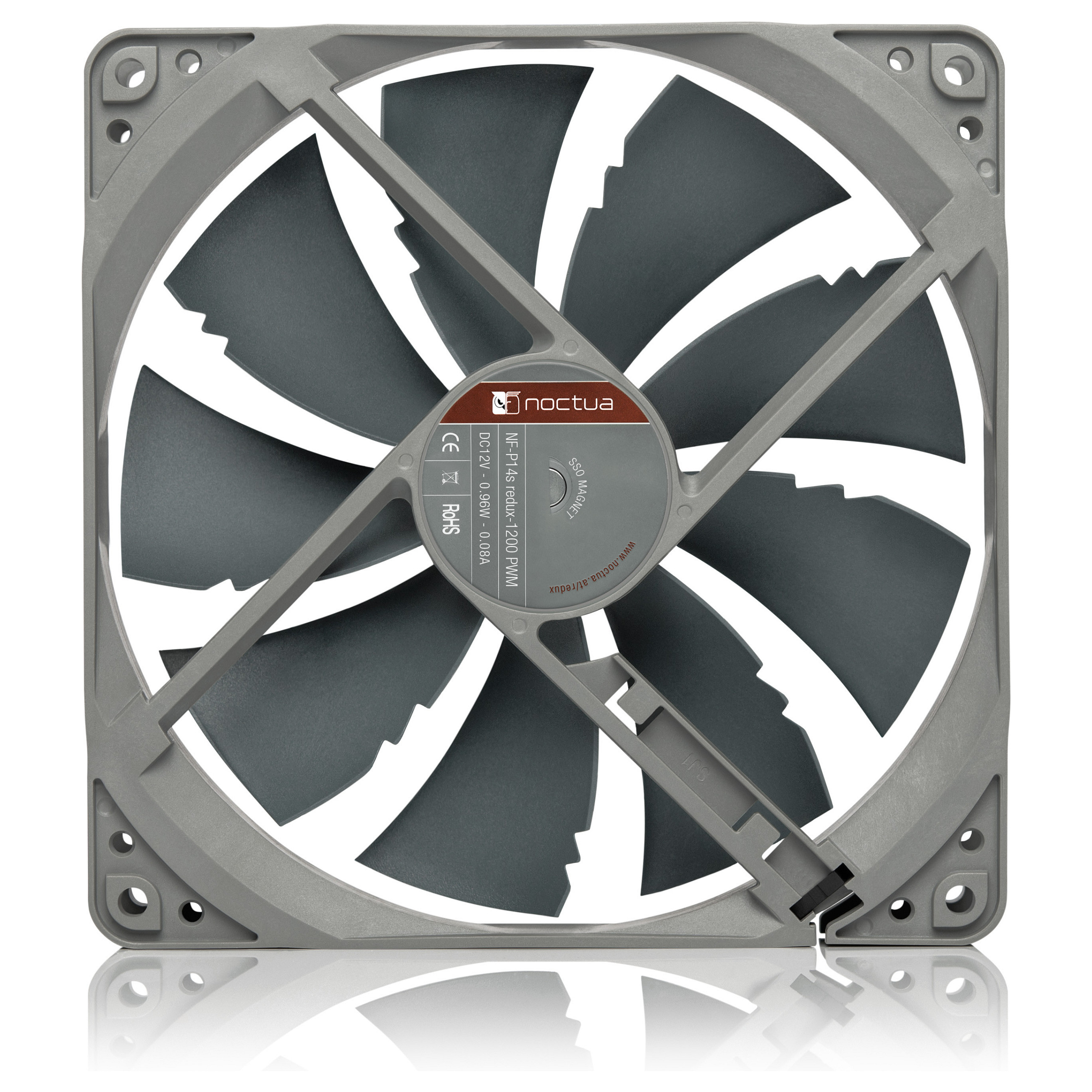 Ftohës për Kasë Noctua NF-P14s redux-1200 / 140mm / 350-1200 RPM / PWM – Hiri - 3