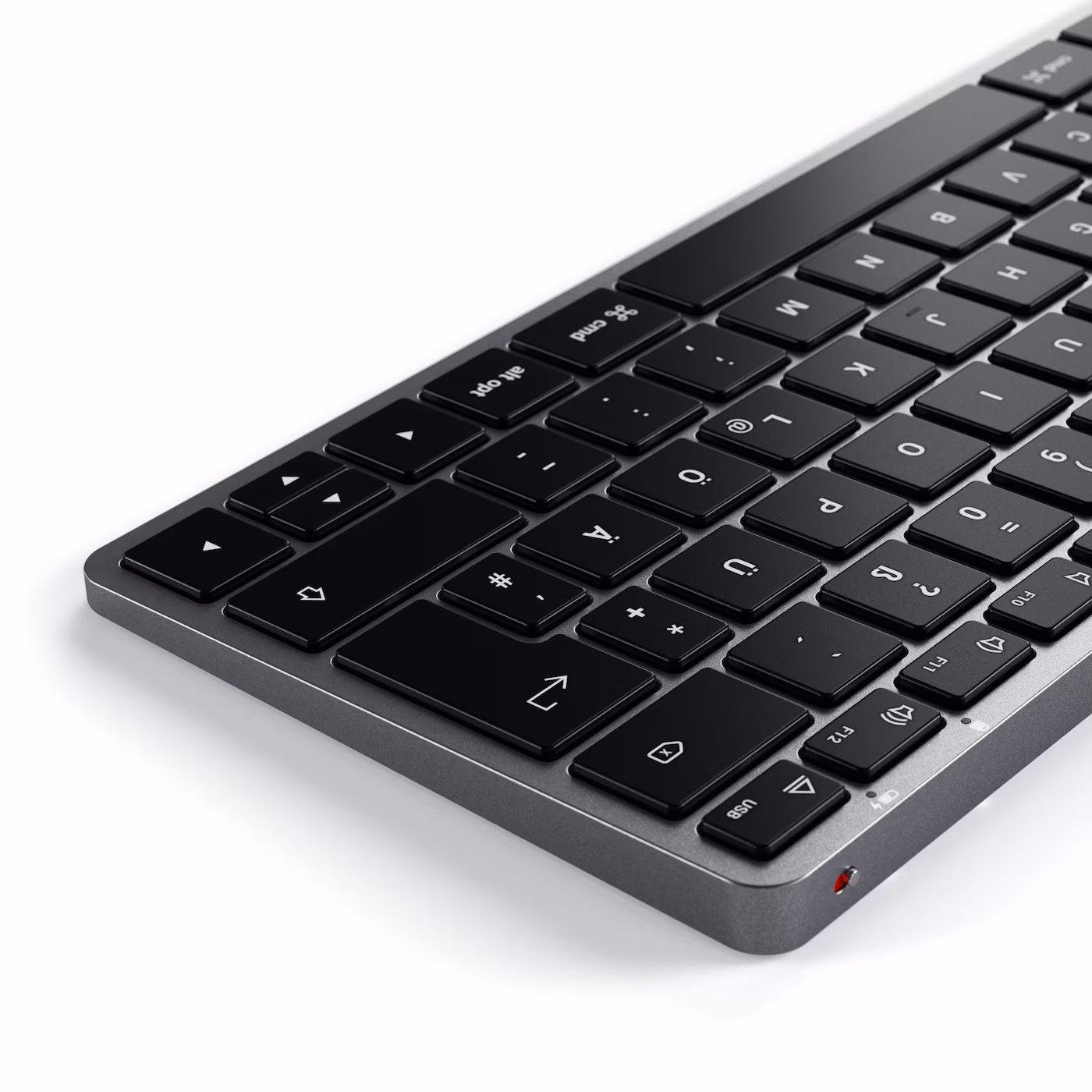 Tastierë Pa kabllo Satechi Slim X1 / QWERTZ DE / Bluetooth / Backlit / USB-C - Zezë/Hiri - 3
