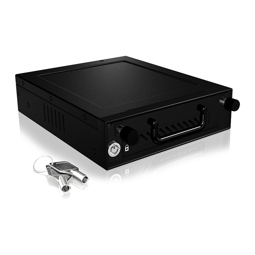 Rack për HDD/SSD ICY BOX IB-148SSK-B / 2.5"+3.5" / SATA III+SAS II / 5.25" / Hot Swap - Zezë - 4
