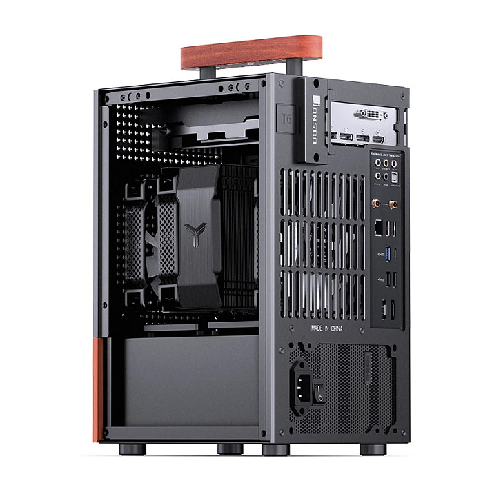 Kasë PC JONSBO T6 / Mini Tower / Mini-ITX / Tempered Glass / Wood - Zezë - 28
