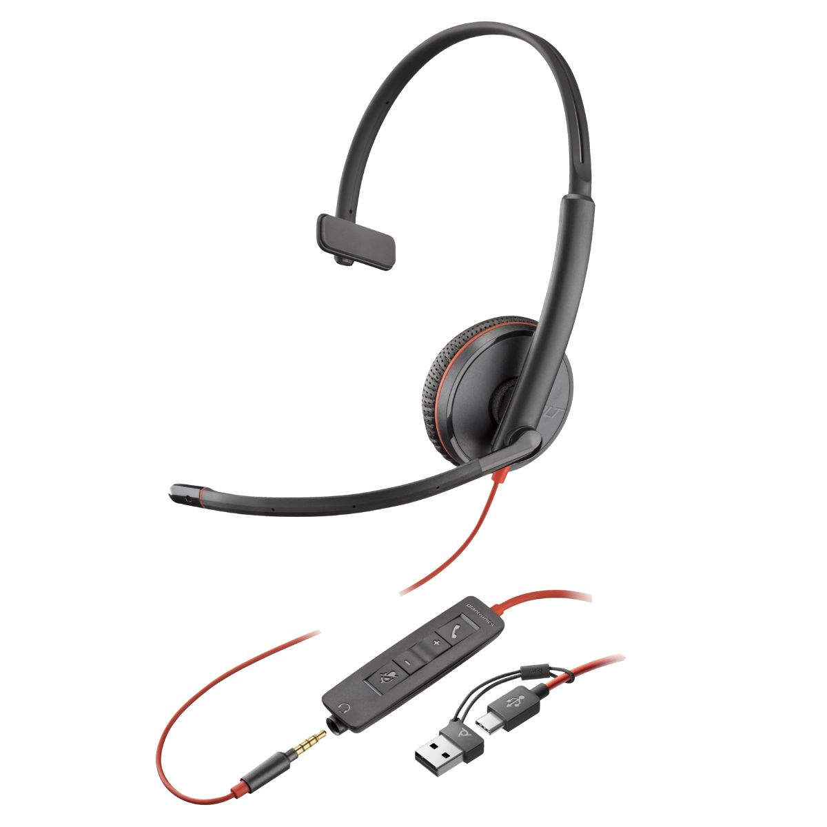 Kufje me kabllo Poly Blackwire 3215 Mono USB‑C / 8X227A6 – Zezë - 1