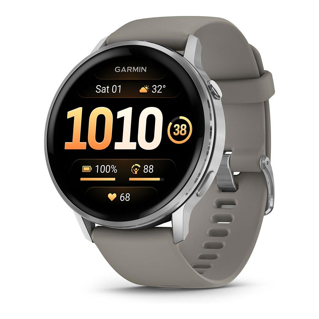Orë e mençur Garmin Venu 4 / 45mm / AMOLED / GPS / Bluetooth / Wi-Fi / 8GB - Gri/Argjend