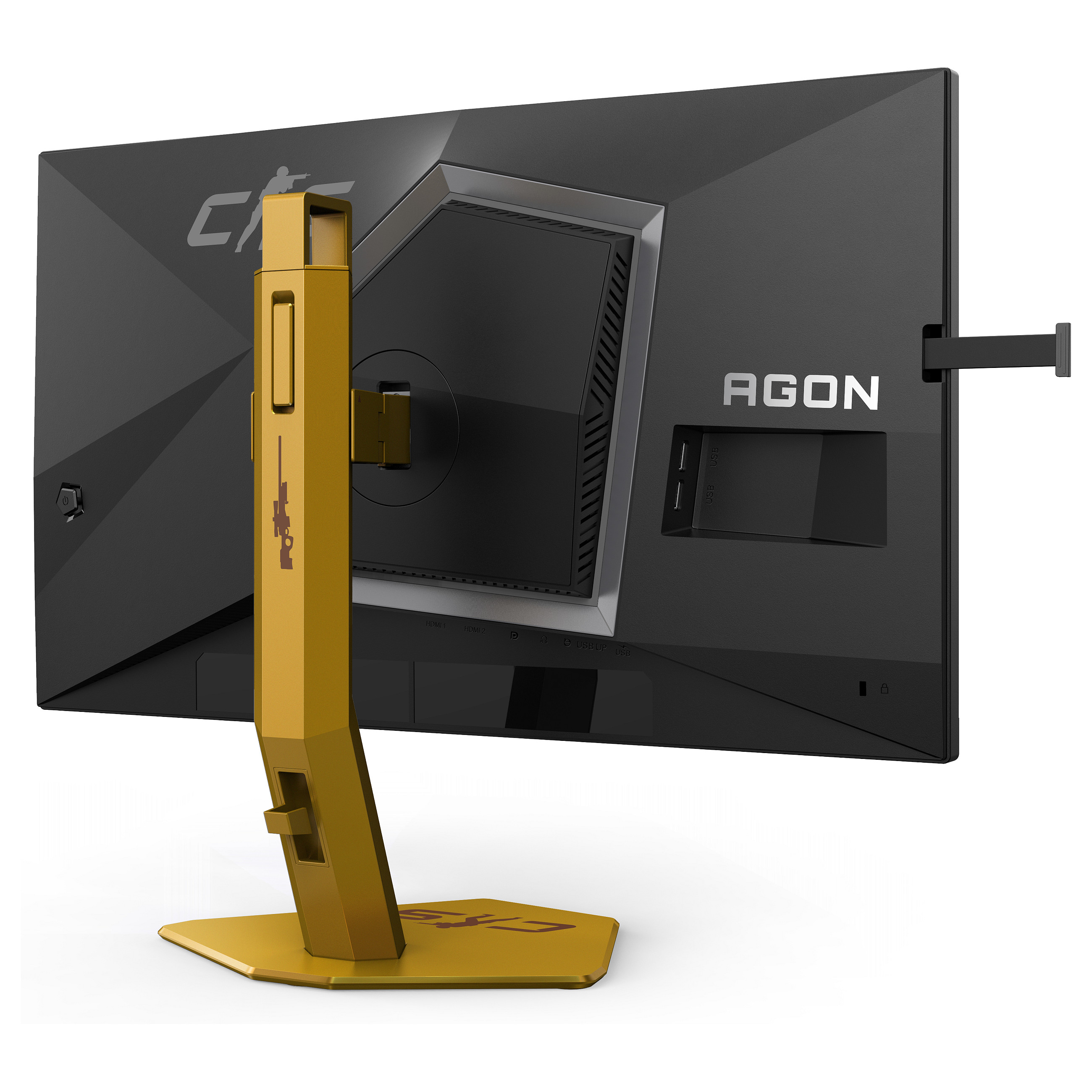 Monitor Gaming AOC Agon Pro CS24A / 24.1"/ Full HD Ultra-Fast TN / LED / 610 Hz / 0.5 ms / HDMI+USB+DP+HDCP - Zezë/Portokalli - 17