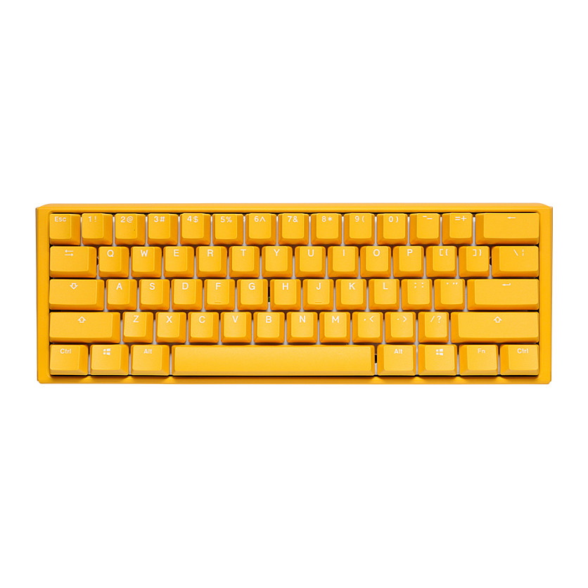 Tastierë Gaming Ducky One 3 Yellow Mini / 60% / Mekanike / Cherry MX Speed Silver / Hot-Swap / RGB - Verdhë