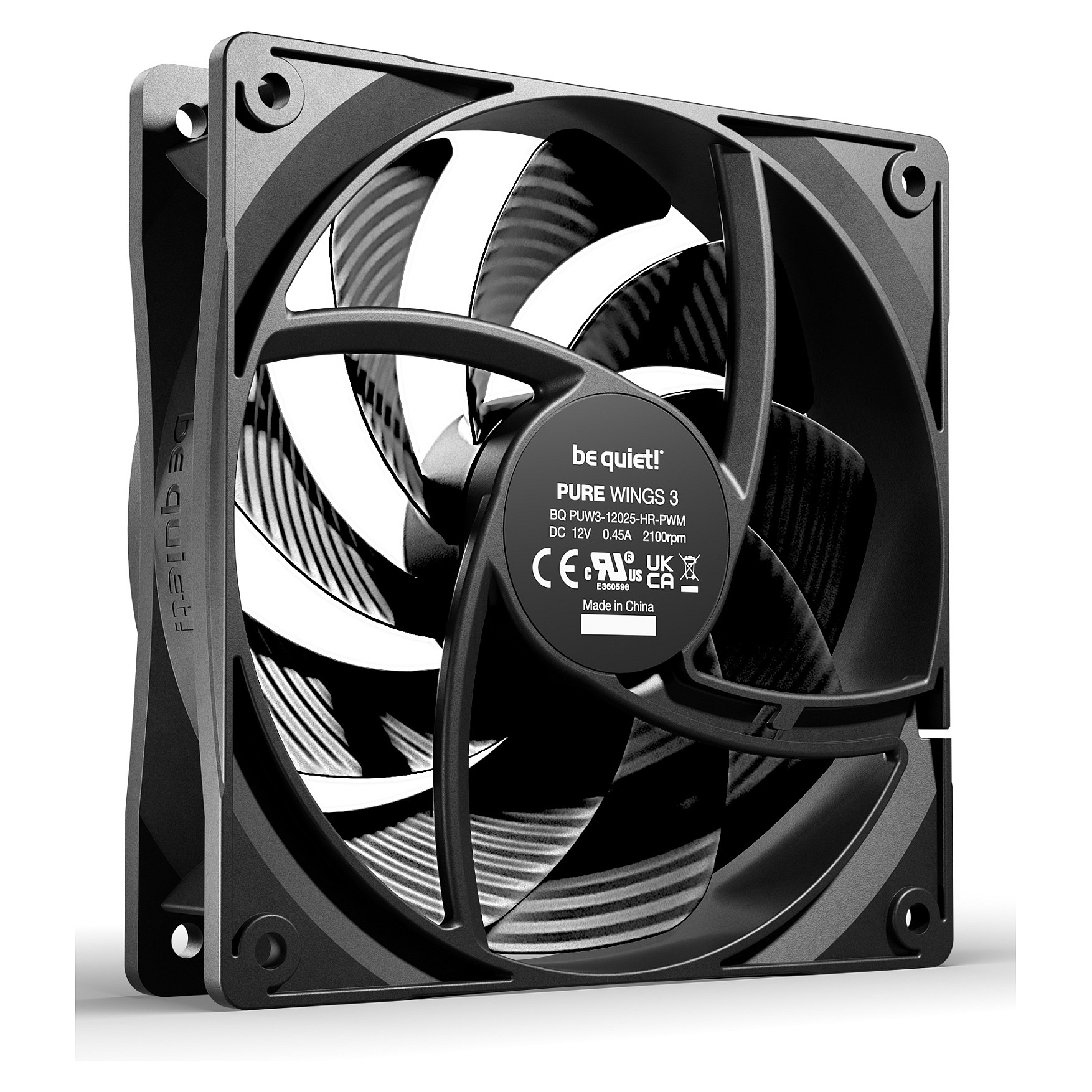 Ftohës për Kasë 120mm be quiet! Pure Wings 3 PWM High-Speed – Zezë - 2