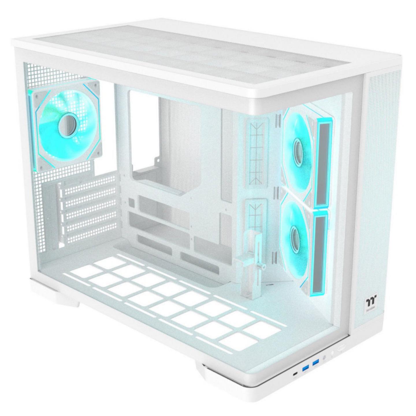 Kasë Thermaltake Arcus 280 TG ARGB Snow, Micro Tower, Micro-ATX, xham i temperuar i lakuar, 3x 120 mm ARGB - Bardhë - 2