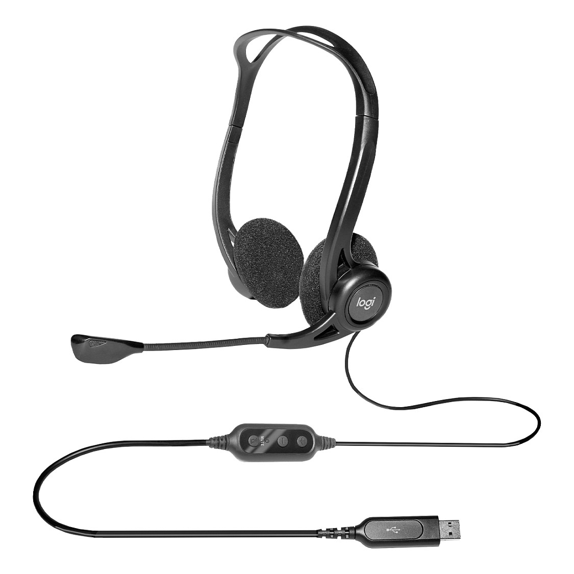 Kufje me kabllo Logitech PC960 USB Stereo Headset OEM të zeza - 4