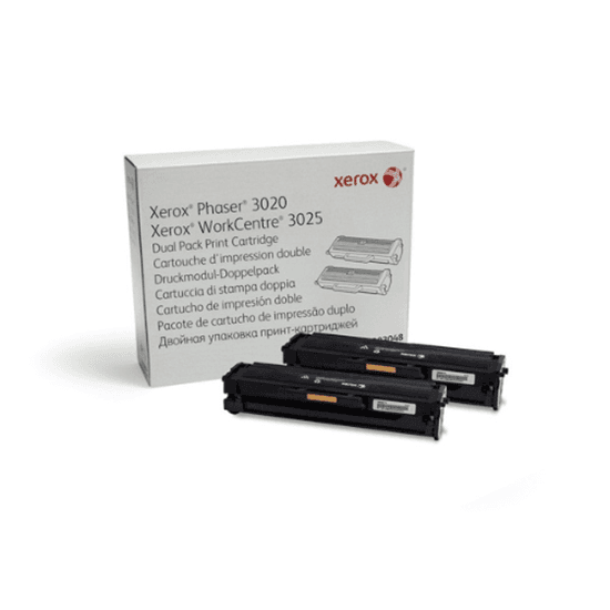 Toner Xerox Phaser 3020 / WC 3025 / Dual Pack / 3,000 faqe – Zezë