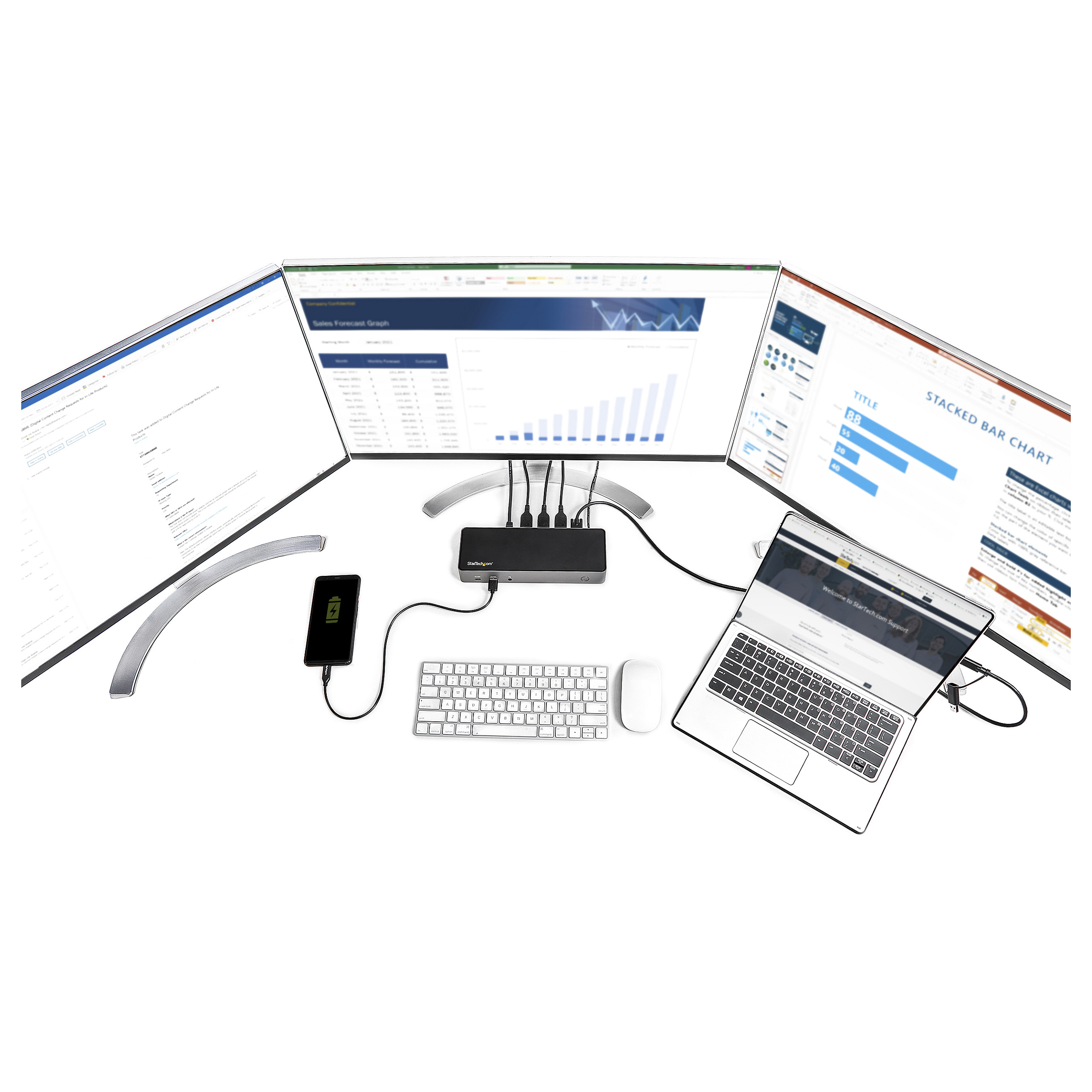 Docking Station StarTech Dock / 4xUSB‑A / 2xUSB-C / 3xHDMI / 3xDisplayPort – Zezë - 12