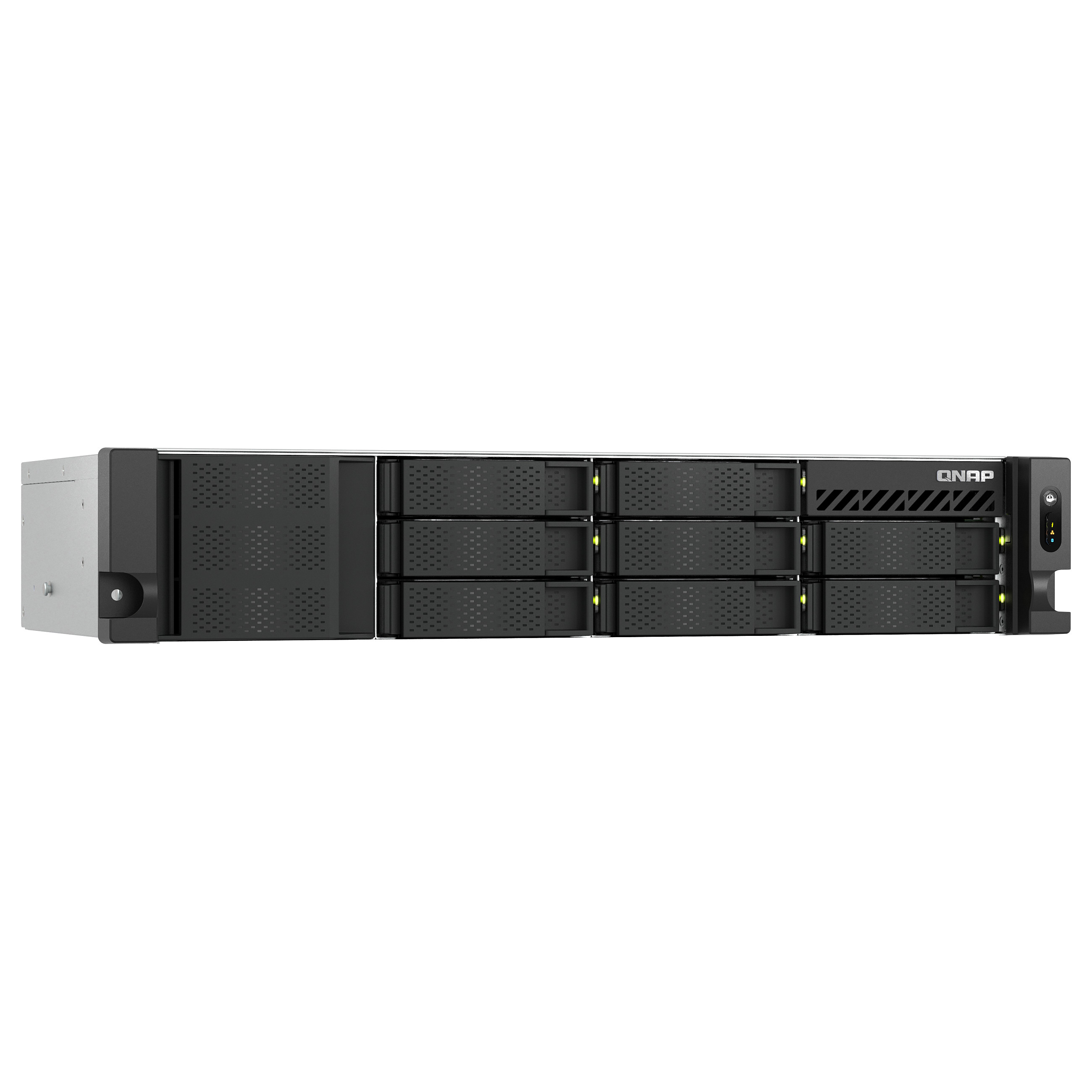 NAS QNAP TS‑855eU‑RP‑8G 8‑Bay Short Depth Rackmount / Intel Atom C5125 (8 cores, 2.8GHz) 8GB / 2x 2.5GbE / 2x M.2 2280 /2x PCIe Gen3 / 250W Redundant PSU - 4