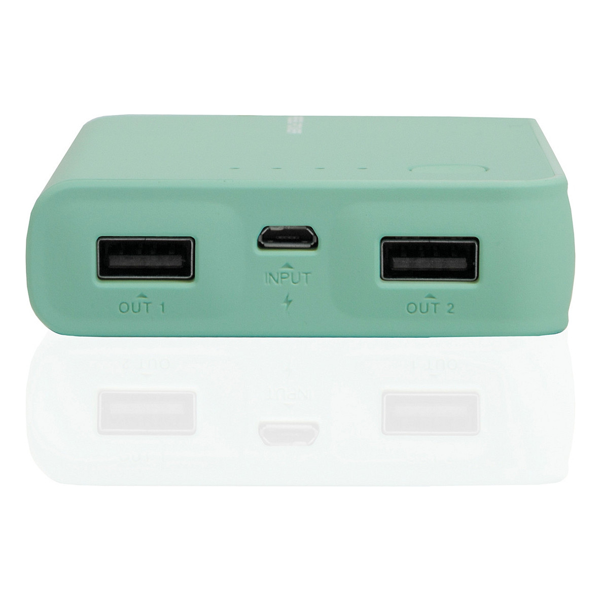 Powerbank RealPower PB-10k / 10000mAh / 2x USB-A / 2.1A / LED - Gjelbër - 2