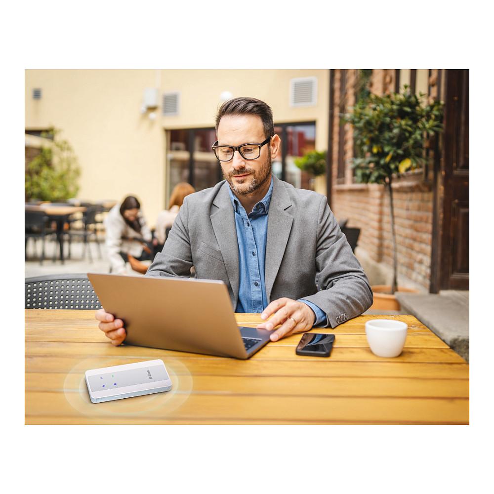 D-Link F518 Hotspot Mobil 5G NR / AX1800 Wi-Fi 6 / Nano SIM / Dual-Band 574Mbps + 1201Mbps / Bateri 8000mAh / USB-C Power Bank – Bardhë - 7