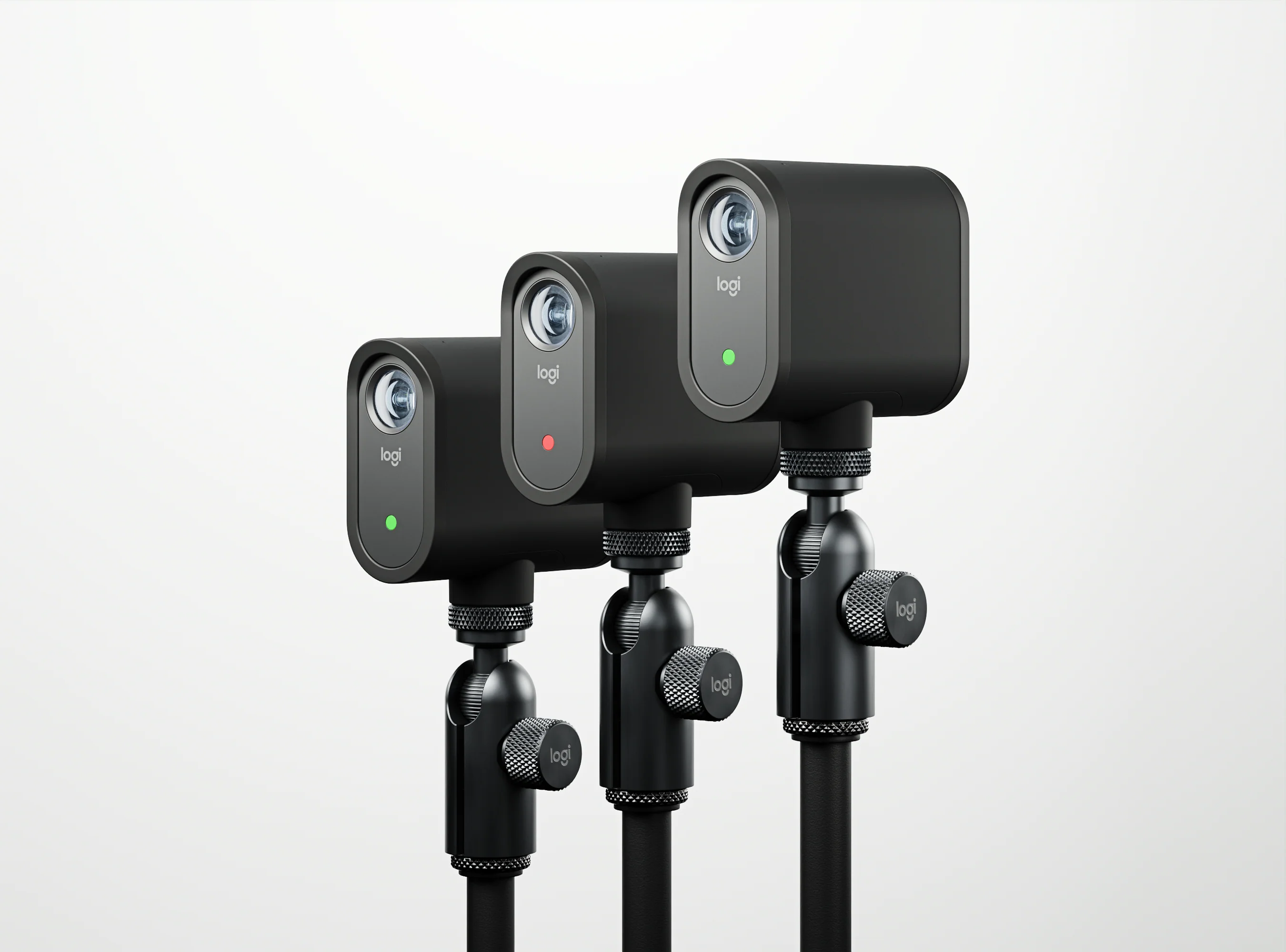 Logitech Mevo Start 3-Pack Wireless Live Streaming Camera, 1080p HD, Wi-Fi, Bluetooth, 3× Cameras – Black